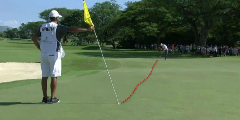 WATCH: Spieth Snakes in 90-Footer At Sony Open … NINTY FEET!!!!