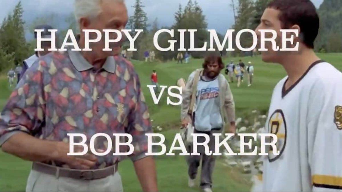 Barker mirrors famous Happy Gilmore fight scene on US soap
