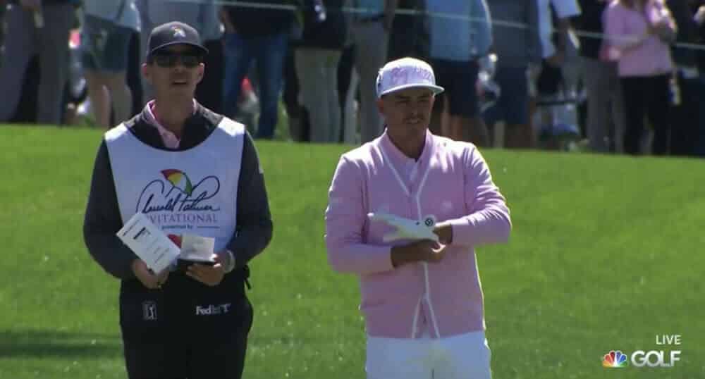 Rickie Fowler wears pink cardigan in honor of Arnold Palmer at the 2020 API | Two Inches Short