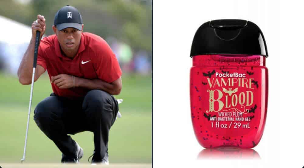 Tiger Woods as hand sanitizer | Two Inches Short