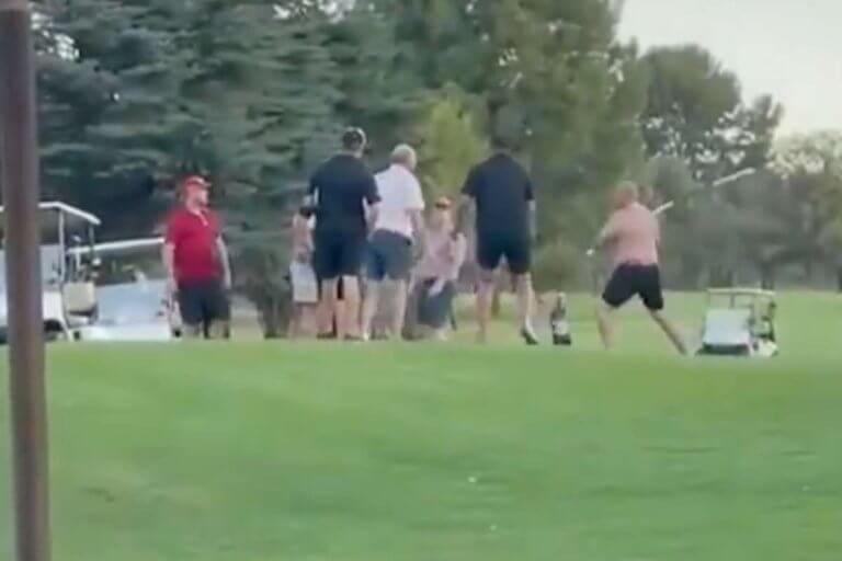 WATCH: Two Drunk Golfers Beat The Crap Out Of Each Other, Use Flagstick As Weapon