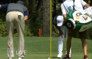 Si Woo Kim putt hangs on the edge of the hole | Two Inches Short
